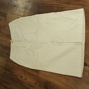 Moon River Cream Corduroy Midi Skirt GGG
